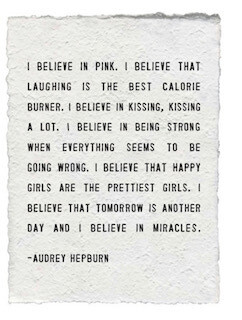 Audrey Hepburn white paper print