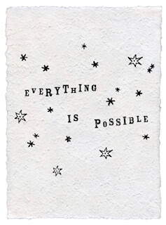 &quot;everything is Possible&quot;​ paper print