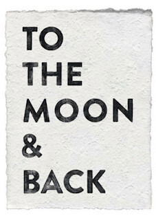 &quot;To the Moon and Back&quot;​ white paper print
