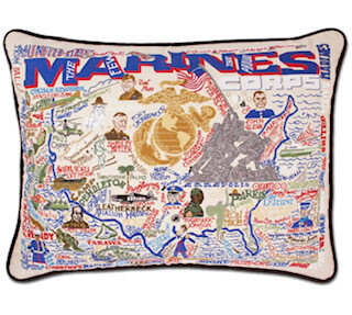 Marines Hand Embroidered pillow