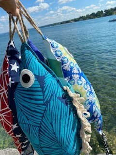 Blue Lagoon fish pillow-SOLD OUT