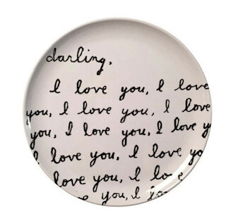 &quot;Darling, I love you... melamine plate- set of 4-OUT OF STOCK