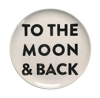 &quot;To The moon &amp; back&quot; melamine plates-set of 3