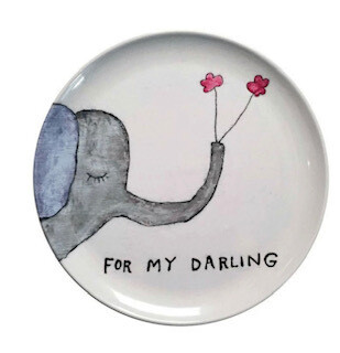 &quot;for my darling&quot; melamine plate-set of 4-SOLD OUT