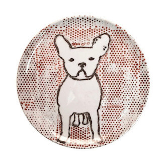 Frenchie melamine plates-set of 4-SOLD OUT