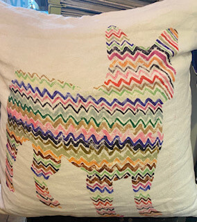 Fabulous Frenchie linen pillow