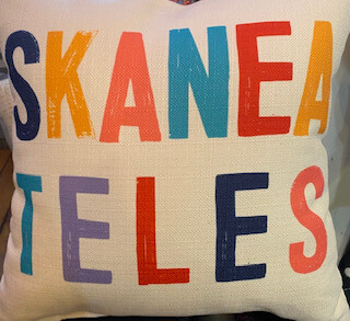 Multi square Skaneateles pillow