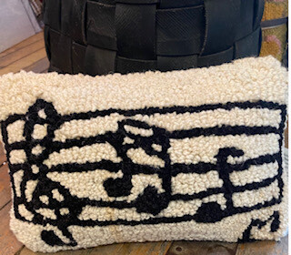 Musical notes pillow