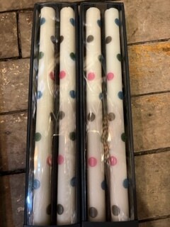 Mackenzie dot tapers- set of 2 out of stock