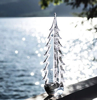 Simon Pearce 3 sided clear 14&quot; tree