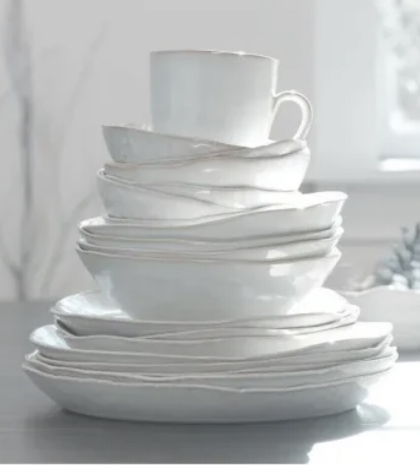 Simon Pearce Burlington Dinner plate white cloud-wants 12-received 12