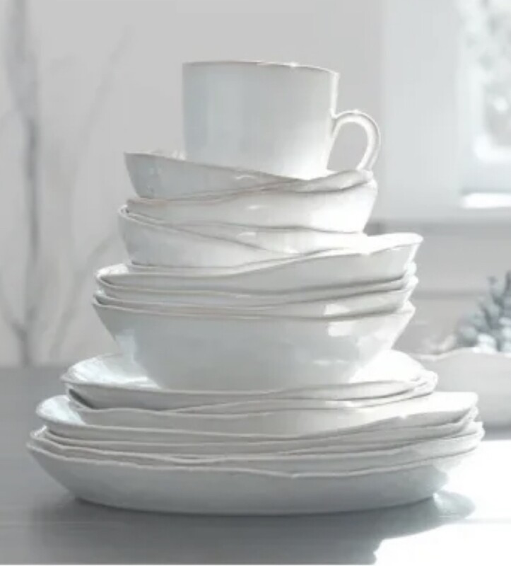 Simon Pearce Burlington Dinner plate white cloud-wants 12-received 12