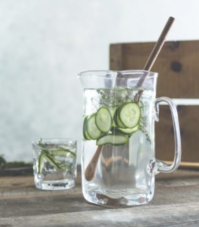 Simon Pearce Woodbury pitcher-received