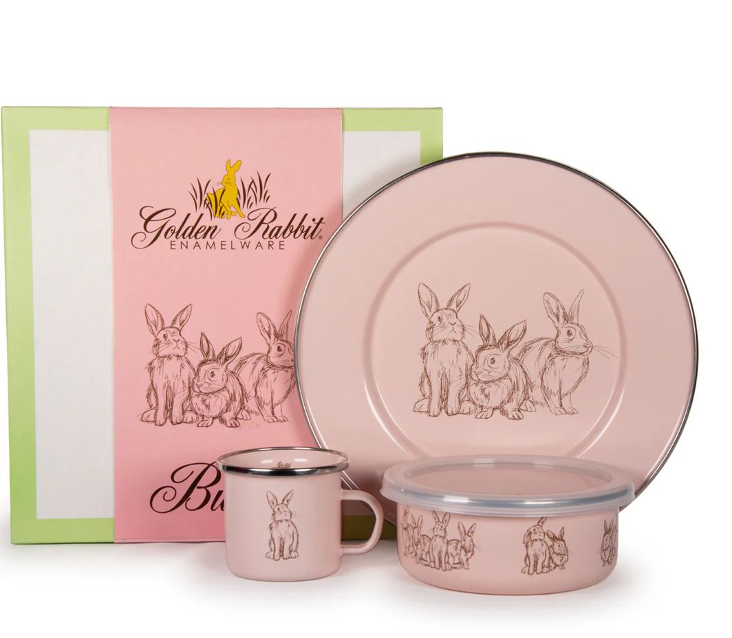 Pink Bunny Dish set~received