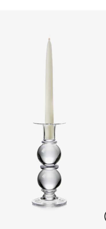 Gorgeous Simon Pearce glass candlestick ~wishes for 2