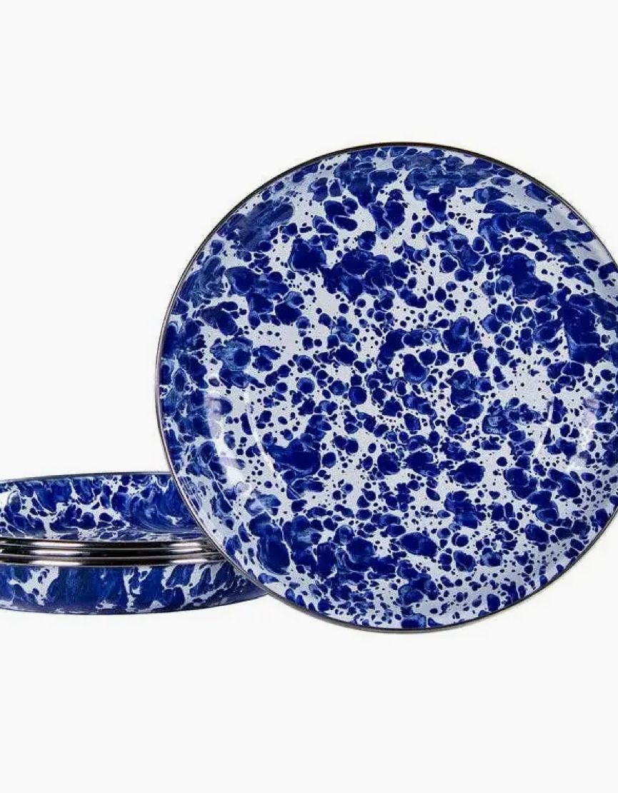 Enamelware Swirl Set of 4 Pasta Plates~wishes for set of 2