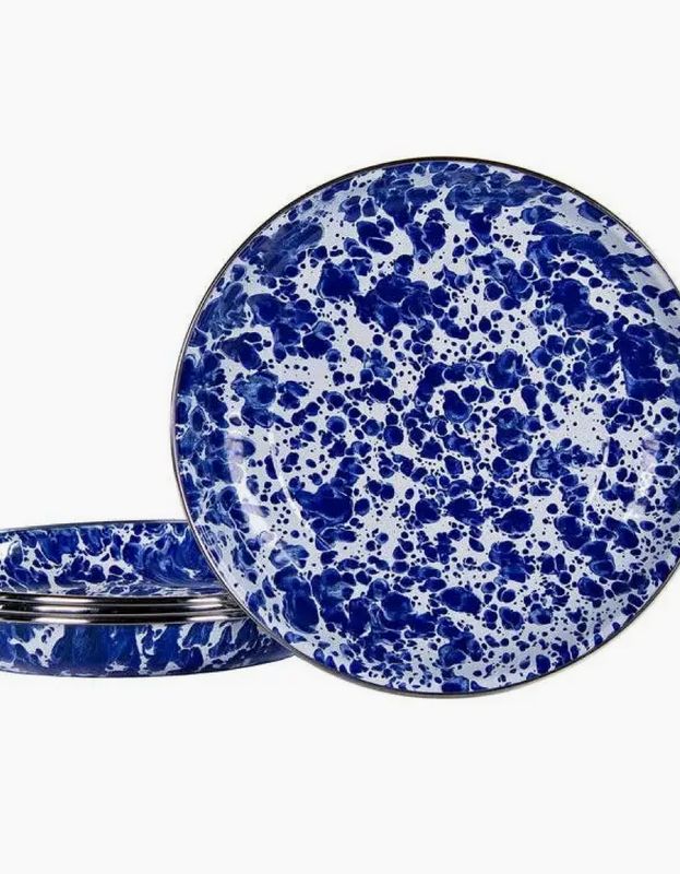 Enamelware Swirl Set of 4 Pasta Plates~wishes for set of 2