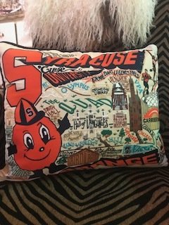 Syracuse University embroidered pillow