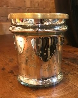 mercury round glass candle