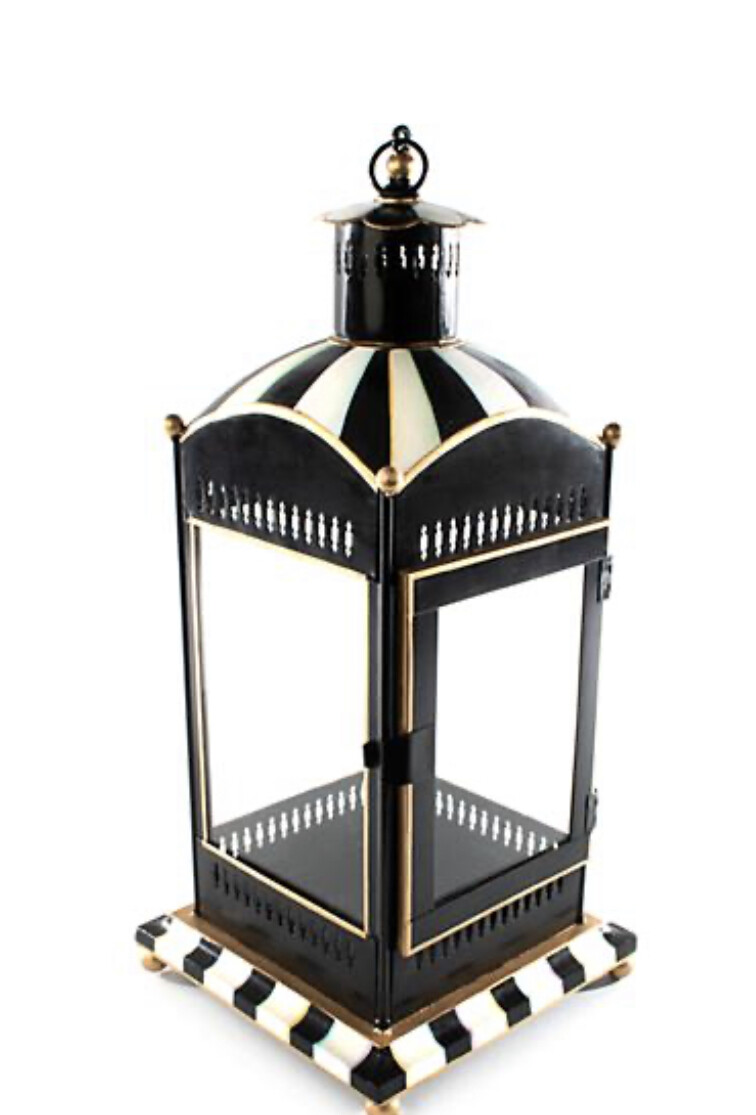 Black and white lantern large-low stock