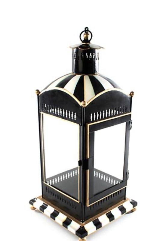 Black and white lantern large-low stock