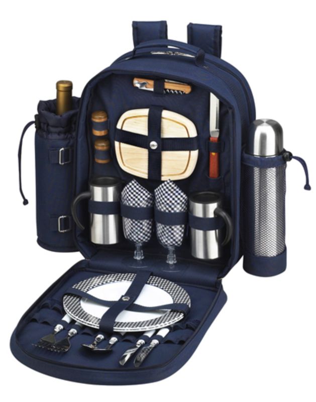 Fully equipped picnic backpack