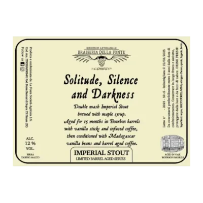 Brasseria Della Fonte - Solitude, Silence And Darkness 2025