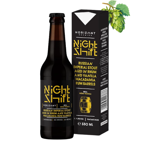 HORIZONT Brewing - Night Shift Vintage 2025 / RIS Aged In Rhum And Vanilla Macadamia Rum Barrels