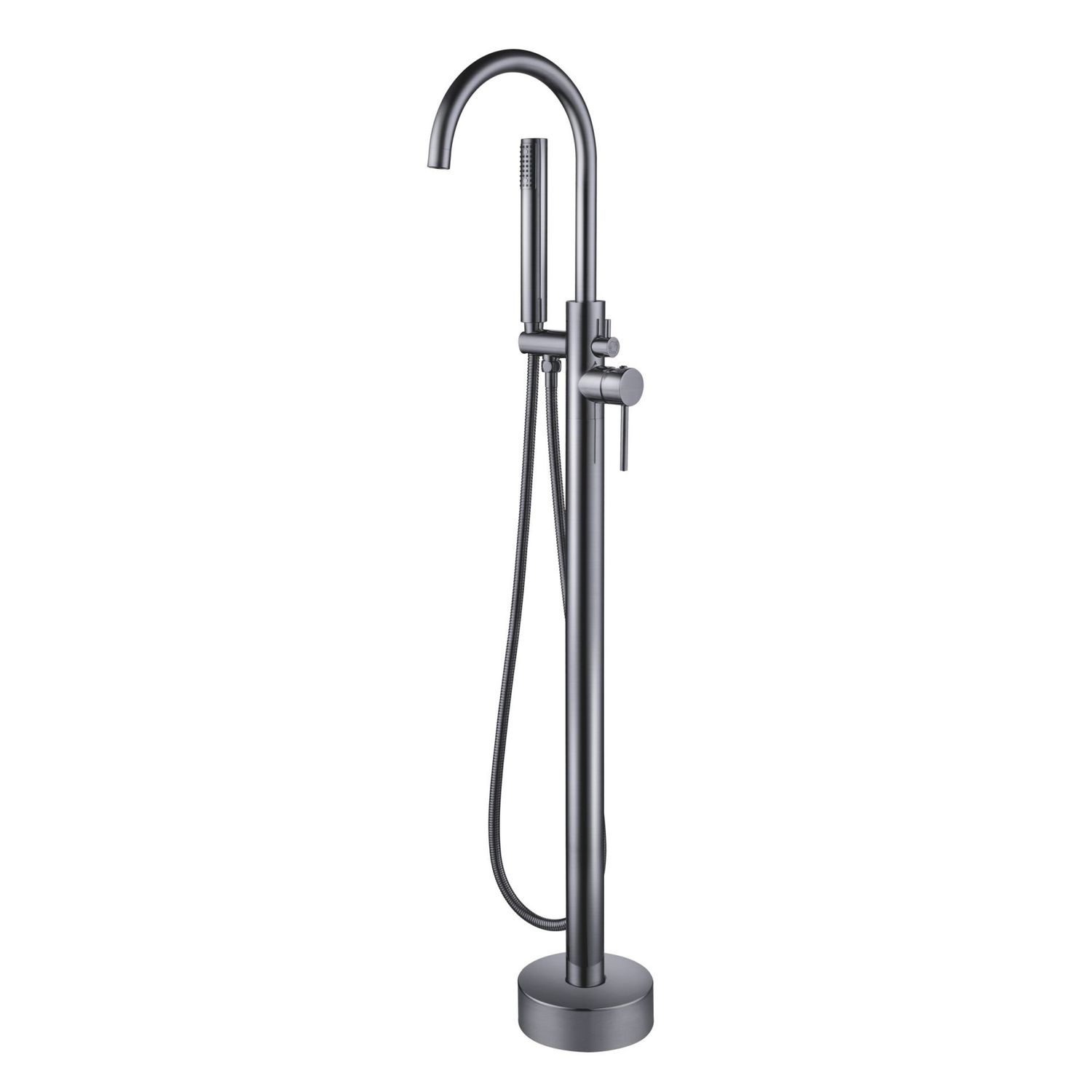 ALONI BAIGNOIRE AUTOPORTANTE AVEC DOUCHE À MAIN - GRIS GUNMETAL