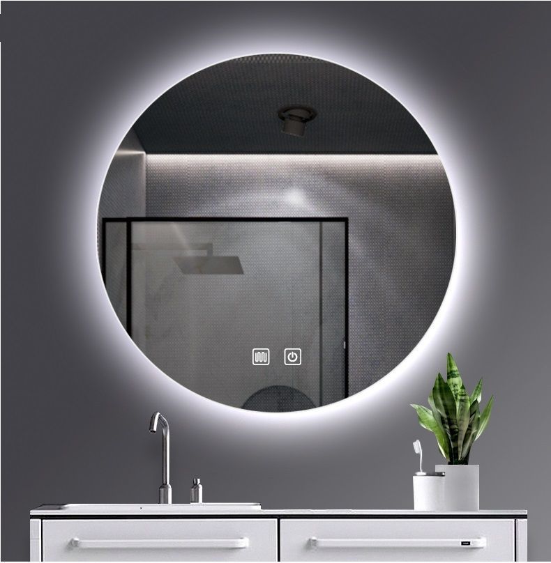 MIROIR LED ROND OMEGA ALONI AVEC CHAUFFAGE (Ø100 CM)