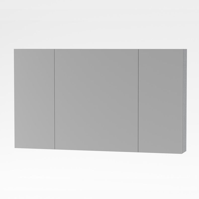 ARMOIRE MIROIR ALONI SALLY, 3 PORTES (120X70 CM) - ALUMINIUM COULEUR