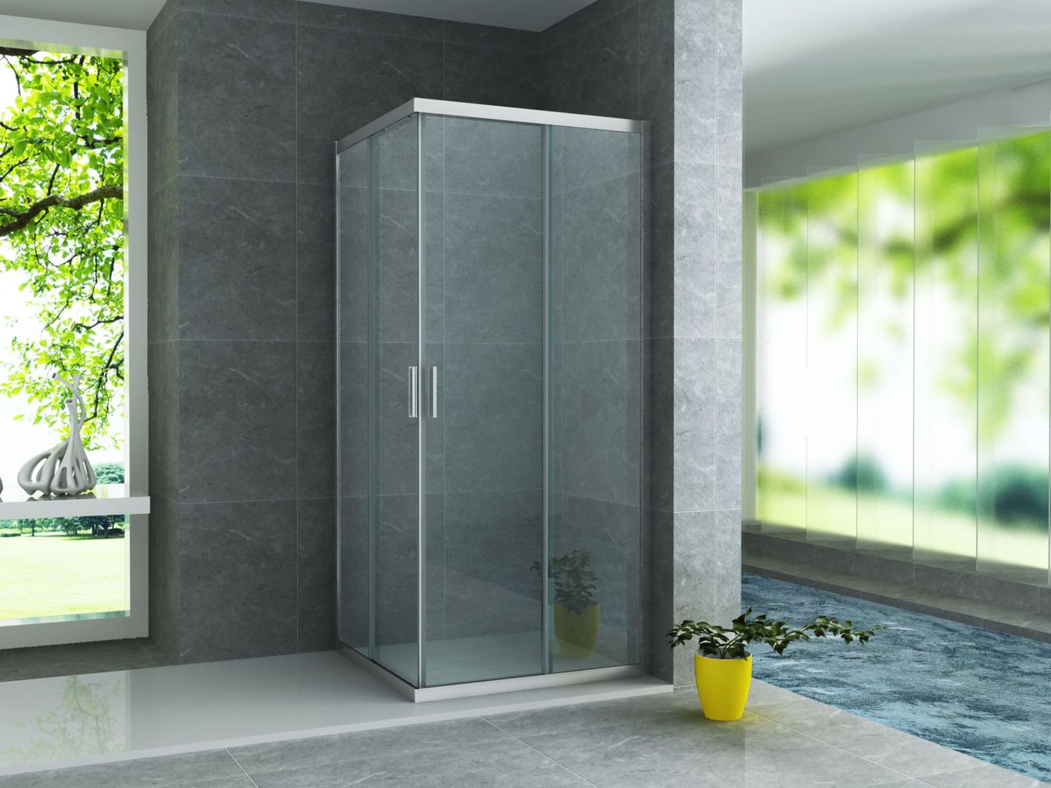 ALONI CABINE DE DOUCHE (80X80X195CM) - CHROME