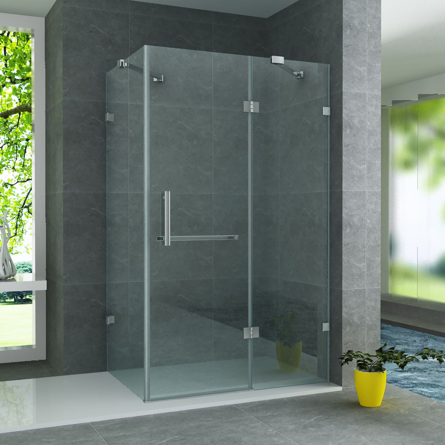 ALONI CABINE DE DOUCHE PORTE TOURNANTE 8MM (90X120X195CM)