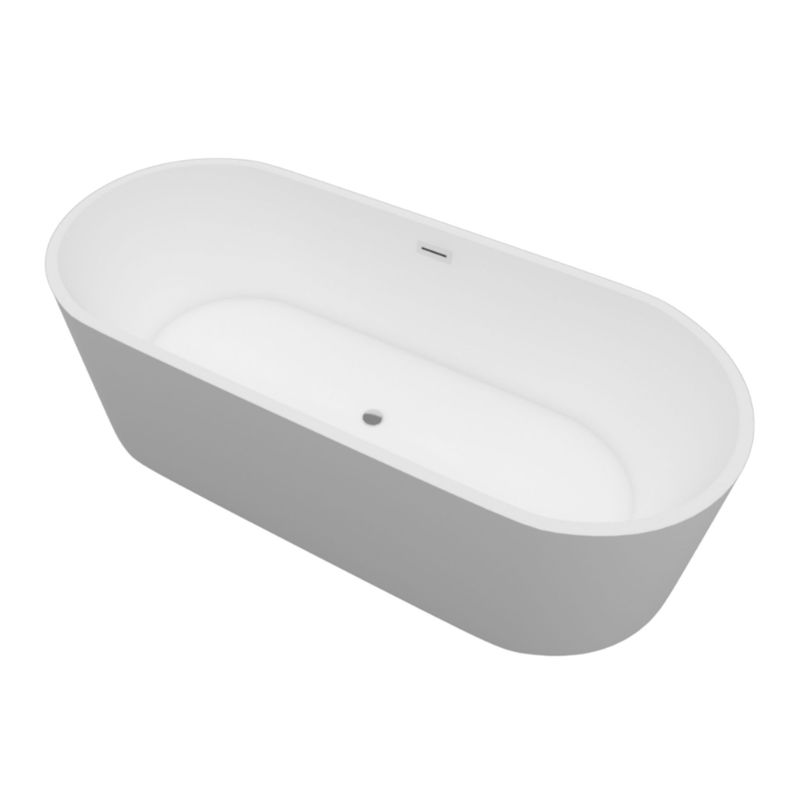 ALONI BAUCI SOLID BAIGNOIRE AUTOPORTANTE (167-170X70X52CM) - BLANC