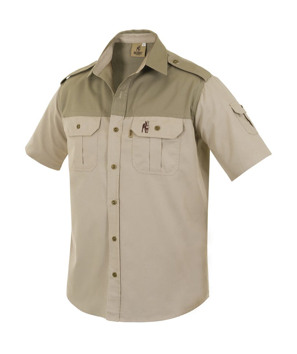 Men&#39;s Kalahari Shirt S/S Stone &amp; Putty