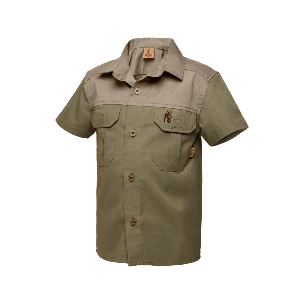 Kids S/S Kalahari Shirt Olive &amp; Putty