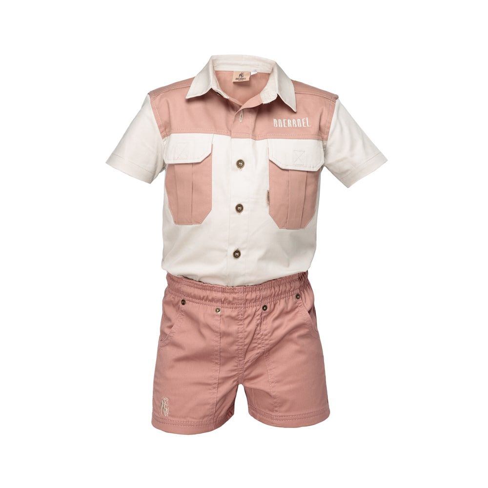 Kids Set Stone &amp; Blush Pink