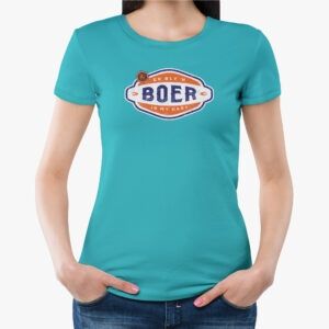 Ladies T-shirt Printed light Blue - Boer