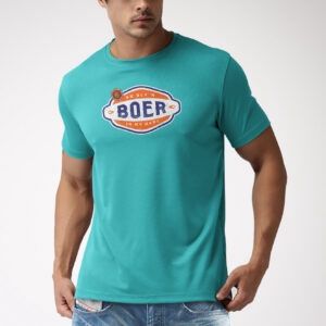Mens T-Shirt Printed Light Blue - Boer