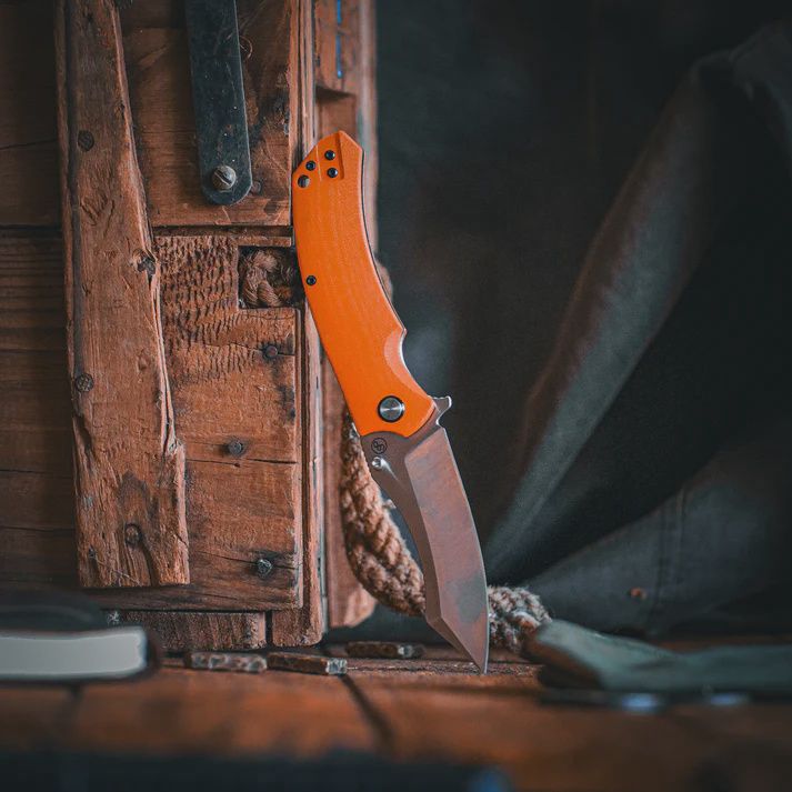 Pickled Steel Rhino - Orange
