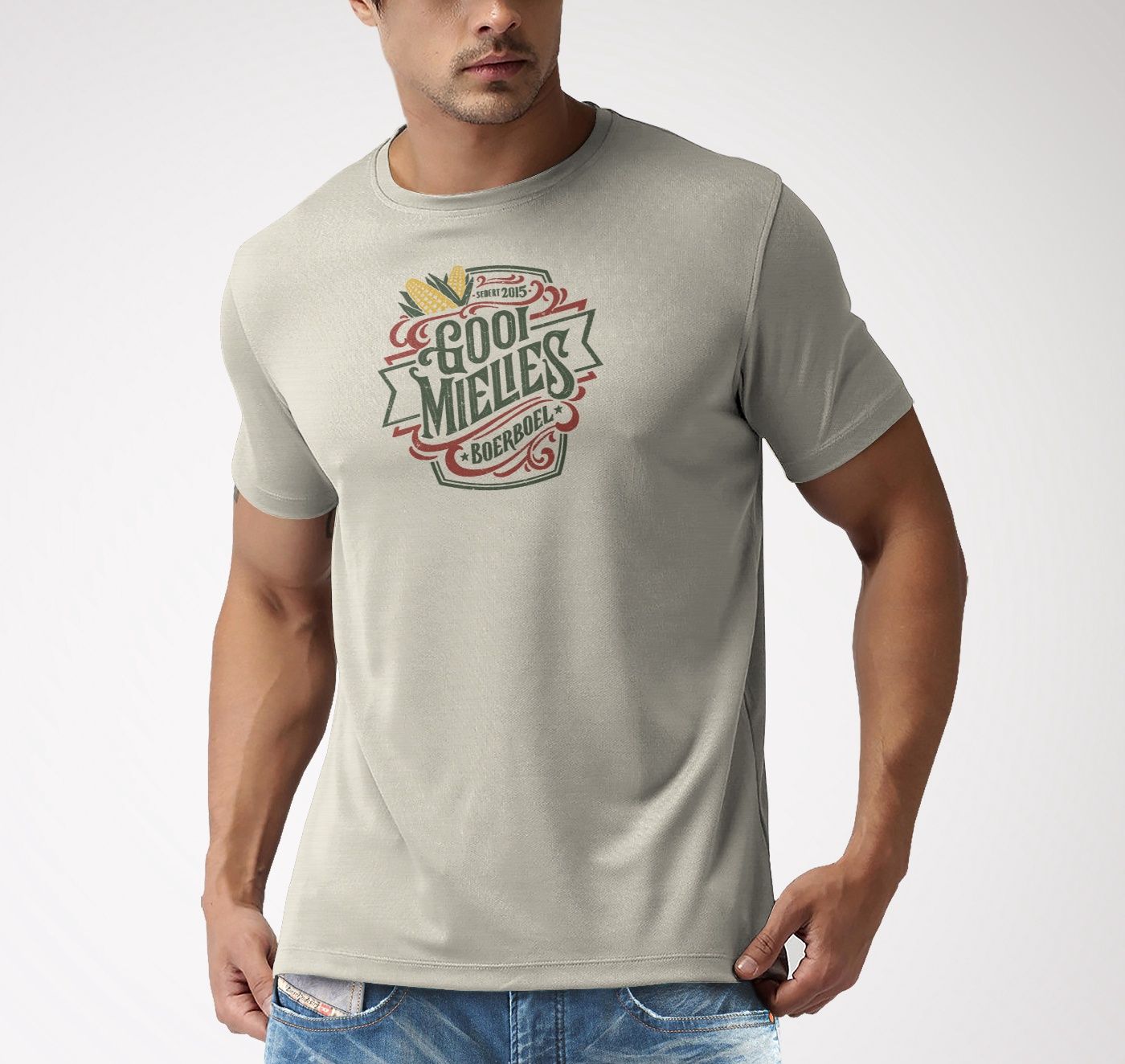 Mens Tshirt Printed Stone - Mielies