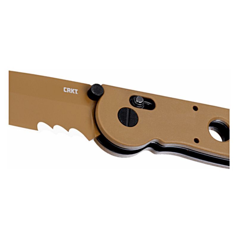 CRKT M16-14XD Tanto Crossbar Lock Desert Tan Grivory w/Veff Serrated D2 Tan EDP Blade Finish