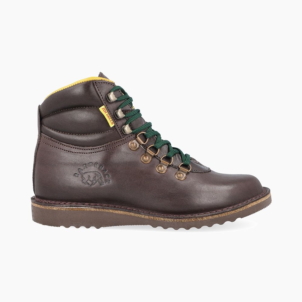Jim Green Razorback - Dark brown -Wedge Sole