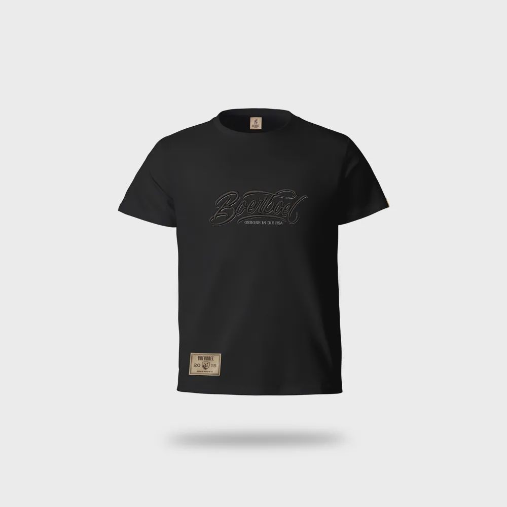 Kids T-Shirt – 3D Embroidered “Boerboel” Black