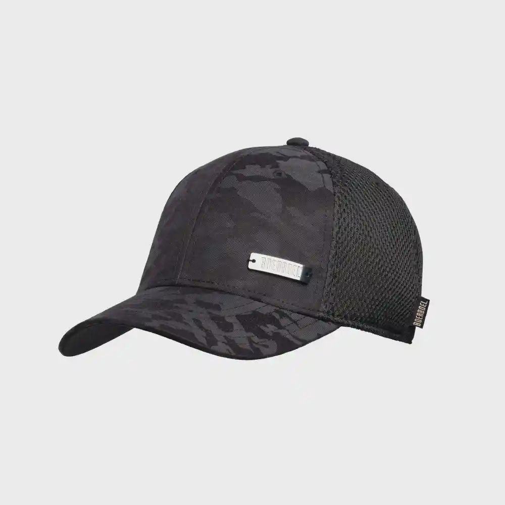 Ladies Stretch Cap Camo Black