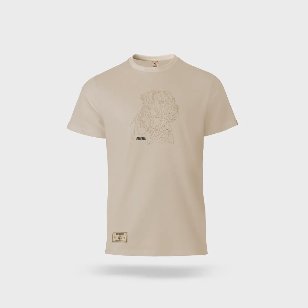 Men’s T-Shirt Embroidered-  Stone
