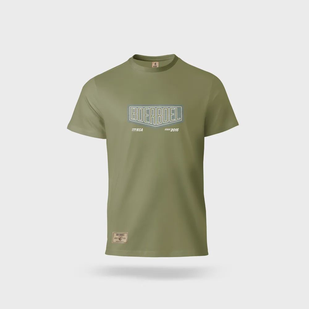 Men’s T-Shirt Mesh Print – Olive “Boerboel” new