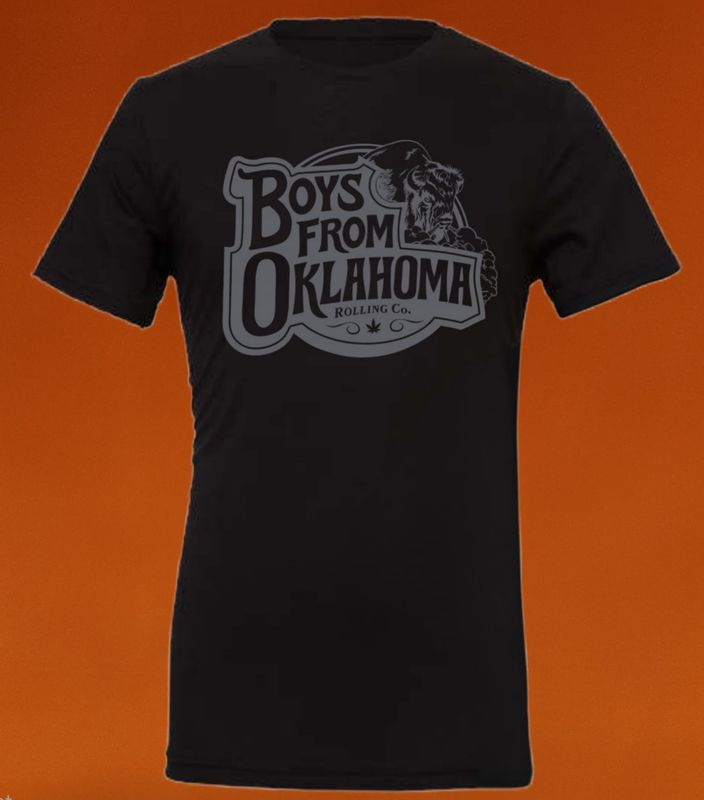 Boys From Oklahoma Black with Gray Logo Shirt