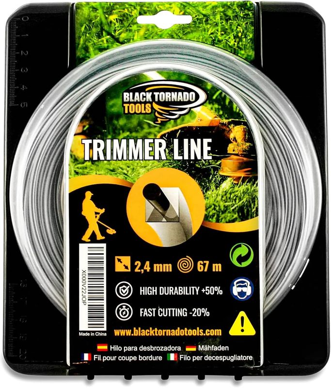 Hilo para desbrozadora 2,4mm x 67m