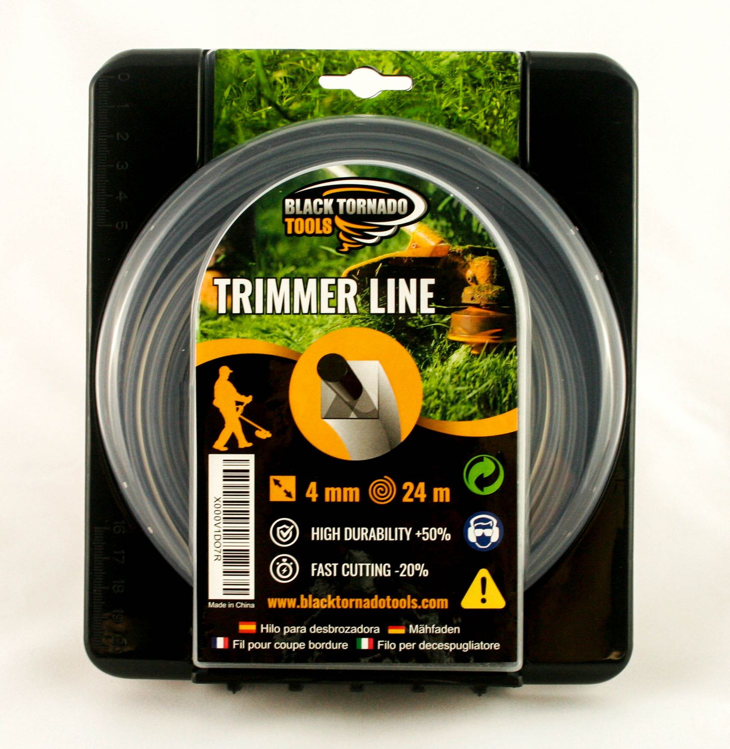 Hilo para desbrozadora 4mm x 24m